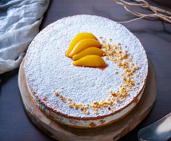 Torta ricotta e pere