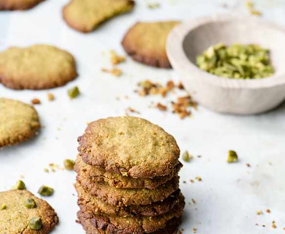 Galletas saladas de pistacho