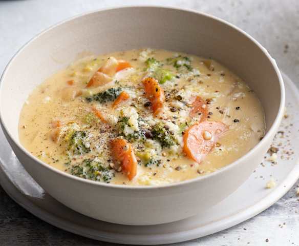 Crema de brócoli y queso