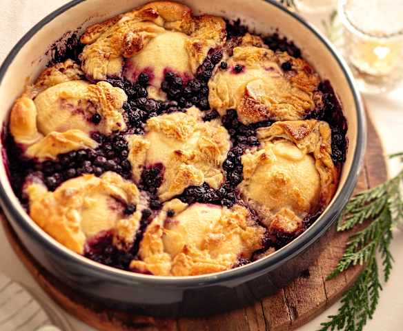 Kouign-amann aux pommes et myrtilles