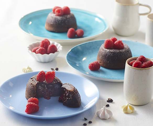 Tortino con il cuore morbido al lampone