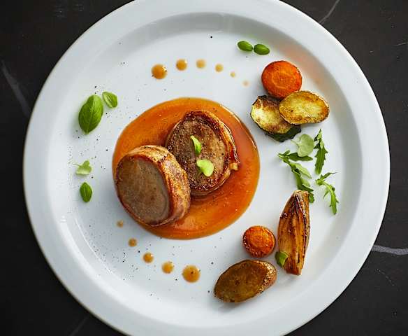 Filetto di maiale con salsa ai cachi