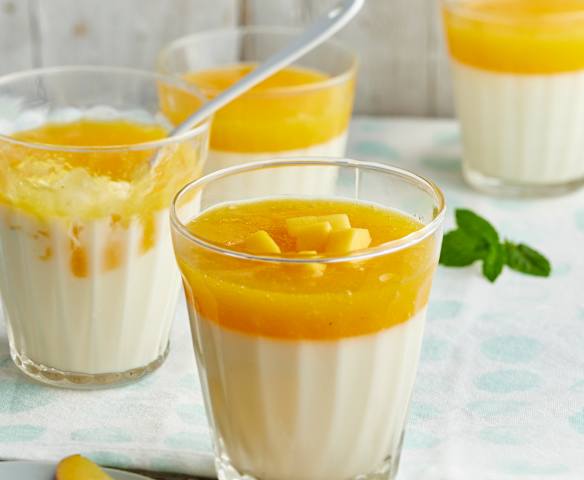 Pannacotta mit Mango-Coulis
