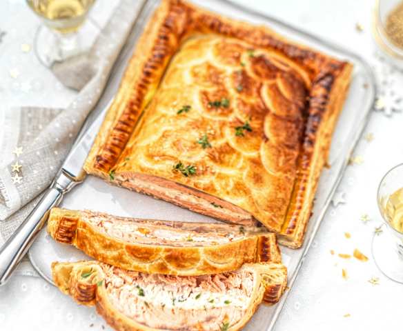 Saumon en croûte feuilletée au citron