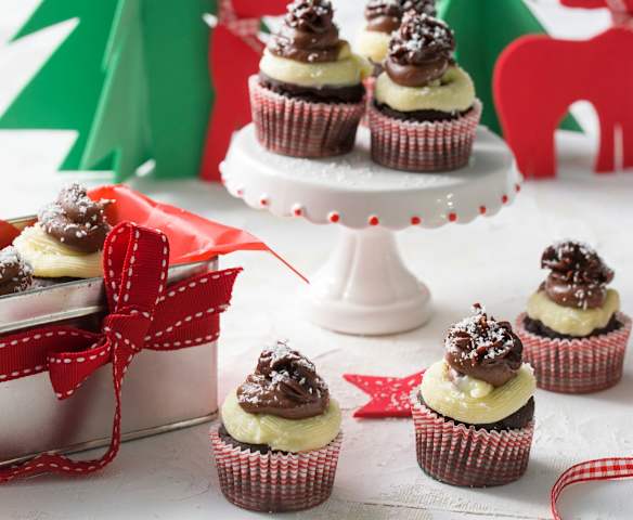 Mini cupcakes tres chocolates