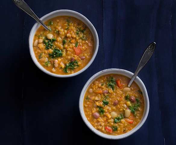 Spiced lentil vegetable soup