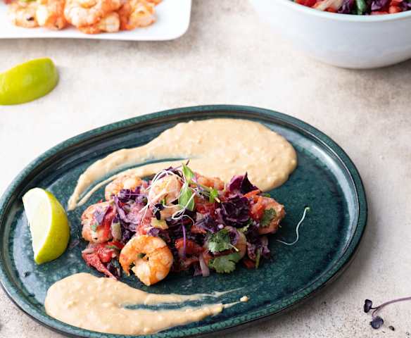 Thaise salade met pindadressing (glutenvrij)