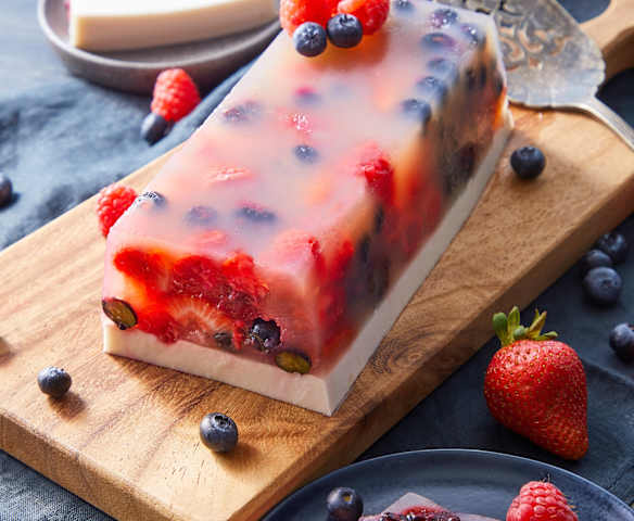 Terrina de frutos rojos y coco