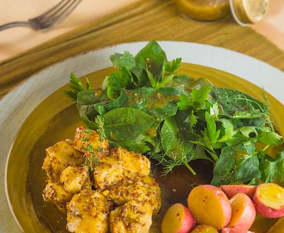 Pollo a la mandarina con hinojo 