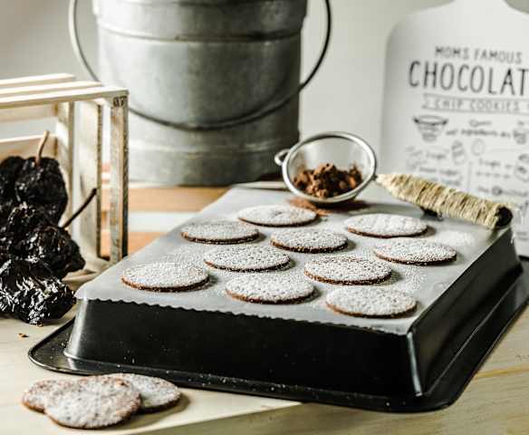 Tejas de chocolate y chile