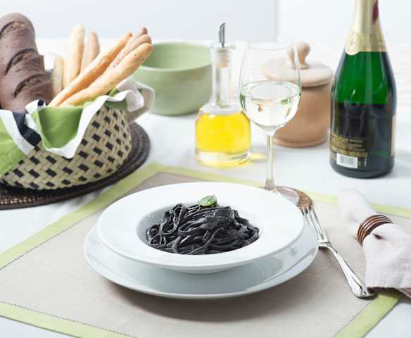 Pasta fresca de tinta de calamar