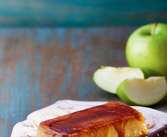 Flan de manzana