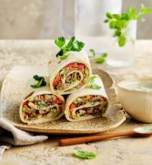 Shawarma végétalien aux pleurotes