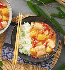 Pescado agridulce con arroz (Cocción de arroz) - China