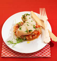 Lieu jaune à la coriandre sauce vierge
