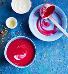 Creme de beterraba e maçã