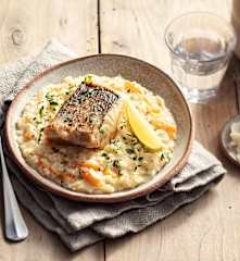 Risotto aux légumes d'hiver et filet de poisson