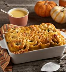 Turkey Lasagna Rolls with Pumpkin Sauce