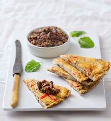 Red Pepper and Potato Tortillas with Olive Tapenade