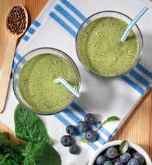 Yaban Mersini ve Ispanaklı Smoothie