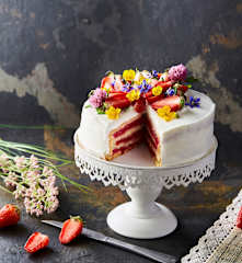 Wedding cake aux fraises