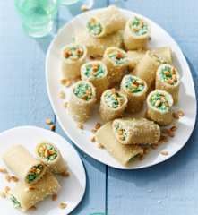 Paccheri farcis ricotta-épinards