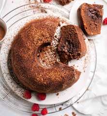 Bizcocho túnel de chocolate