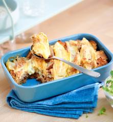 Gratin de pain au reblochon