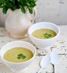 Creme de batata-doce e curgete