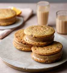 Orange Shortbread and Chai Ice Cream Sandwiches