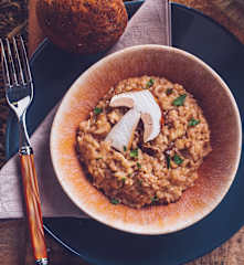 Risotto con boletus