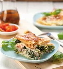 Lasagne brokułowa z łososiem