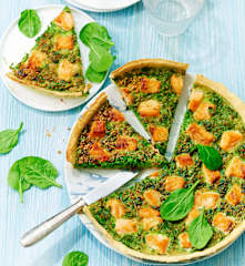 Quiche aux épinards et au saumon