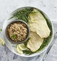 Grano saraceno con pollo e agretti