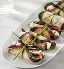 Eggplant with Feta Cheese and Sundried Tomatoes