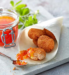 Nugget di pollo con chutney al melone