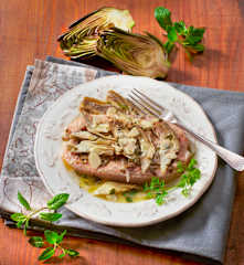 Salmone e carciofi al Varoma