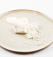 Pregado e texturas de couve-flor