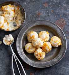 Gelado de requeijão e doce de abóbora