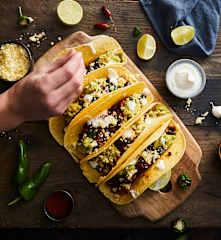 Tacos con chili di carne