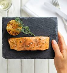 Smoked honey and dill salmon
