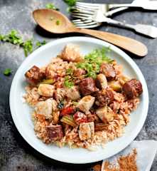 Riz de Louisiane à la saucisse fumée
