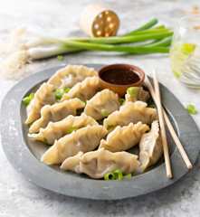 Gyozas vegetarianas de shiitake