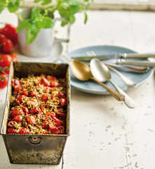 Pudim de carne e arroz integral