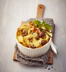 Tortellini-Champignon-Auflauf