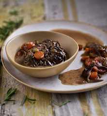 Sous-vide Pork Cheeks in Red Wine