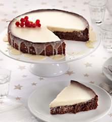 Gluten Free Almond Cake with White Chocolate Topping
