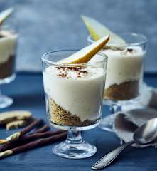 Mini-Birnen-Käsekuchen im Glas