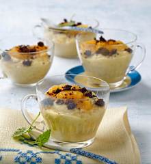 Orangen-Porridge mit Marillenmus