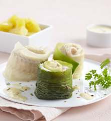 Filets de merlan en papillote de poireau